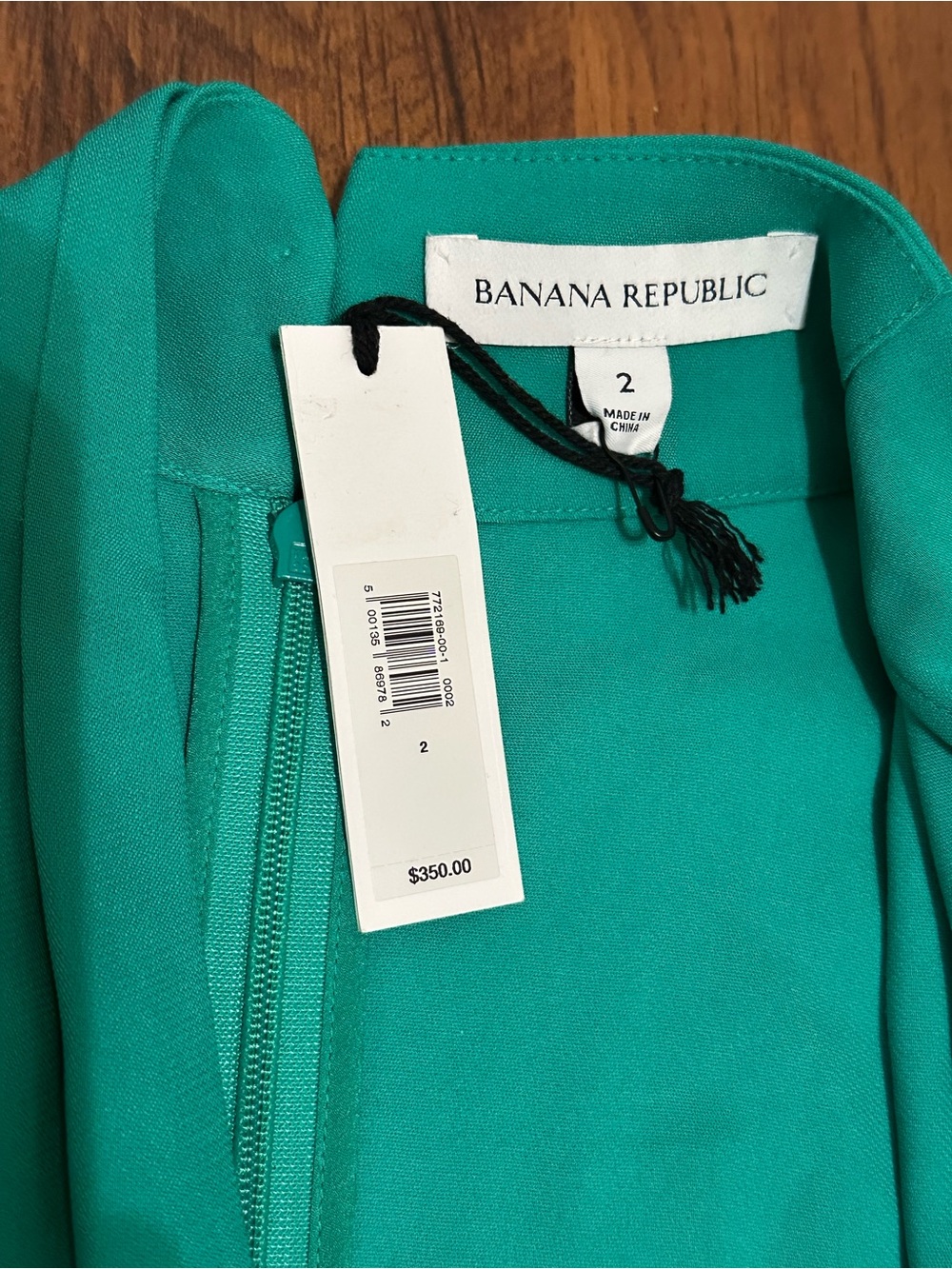 Banana Republic Emerald Green Sleeveless Stretch Crepe  Maxi Wrap Dress - Picture 10 of 13